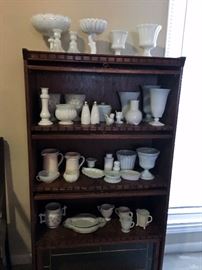 Tons of milk glass 