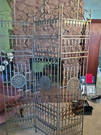 Wrought iron gliding screen