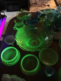 Vaseline glass! Lots more available.