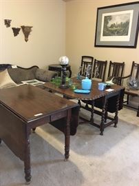 Two lovely antique gate leg and drop leaf tables 