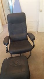 Computer Desk Chair and Ottoman