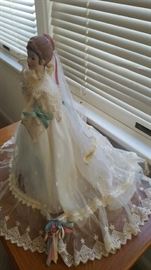 Bride Doll Porcelain Face and Hands