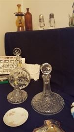 Crystal Decanters, Christmas Ornaments, Lantern Music Box How Dry I Am, Crystal Salt & Pepper Shakers