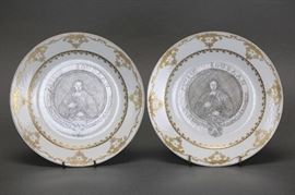 pair of Chinese export porcelain plates, 18th c. 