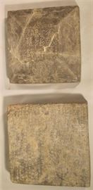 2 Chinese stone epitaph plaques, Tang dynasty 