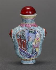 Chinese porcelain snuff bottle, Qing dynasty 