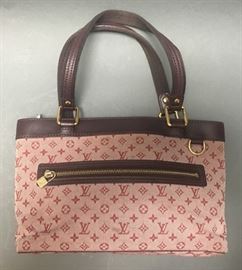 preowned authentic Louis Vuitton red monogram bag 