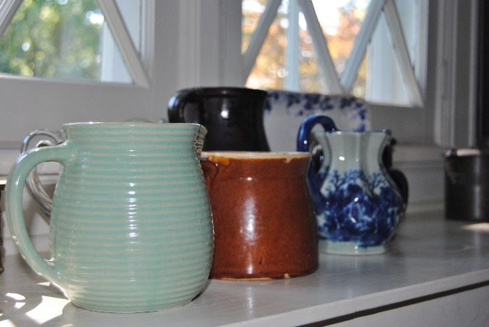 Pottery pitchers