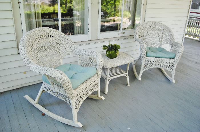 These two porch rockers are comfortable. Great place for an afternoon break!