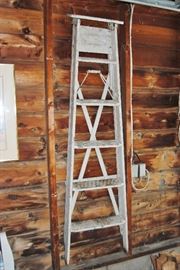 Old painted ladder