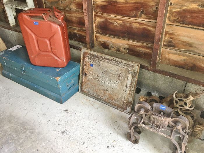 Iron pulleys, iron door from MaGirl Co, Bloomington