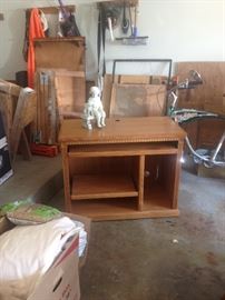 Wood Entertainment Unit; Yard Art