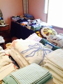 Chenille bedspread, sheet sets, pillow, table runners, blankets and more!