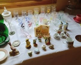 Wonderful collection of Vintage Glassware; Beatrix Potter Collectibles, Mickey Mouse Collectibles, Kellogg Collectibles and more!