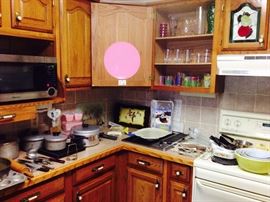 Pots, pans, bakeware, vintage glassware, pyrex, corning and so much more!