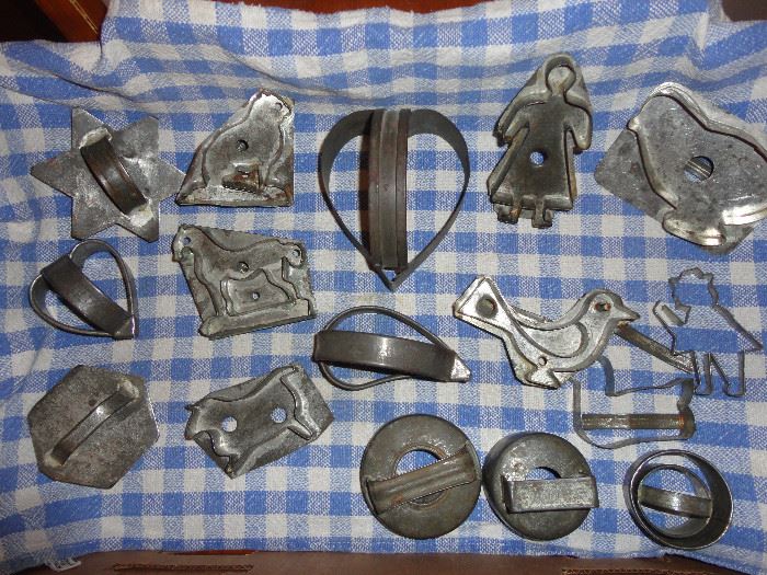 Selection of antique soldered cookie cutters
