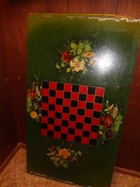 Hand painted two sided game board - very decorative