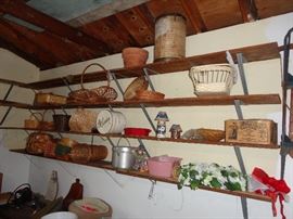 Large selection of baskets - some really old and some new.