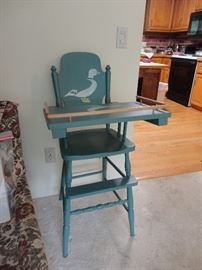 Refinished high chair.