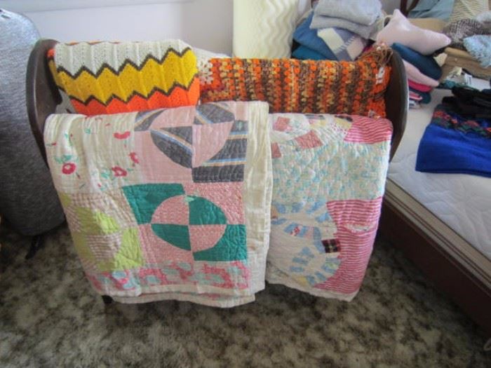 Quilts are in rough shape but good for crafts