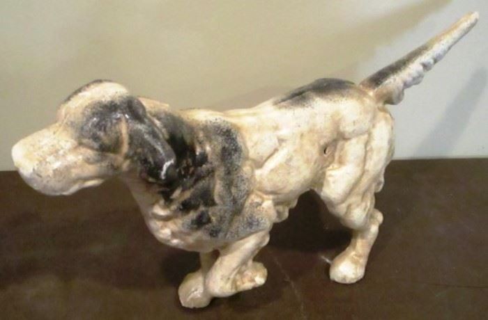 cast iron pointer dog