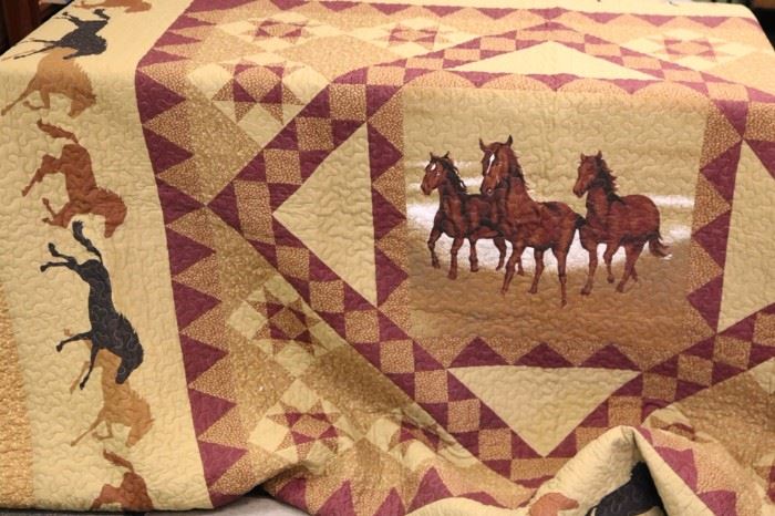 Running horses quilt