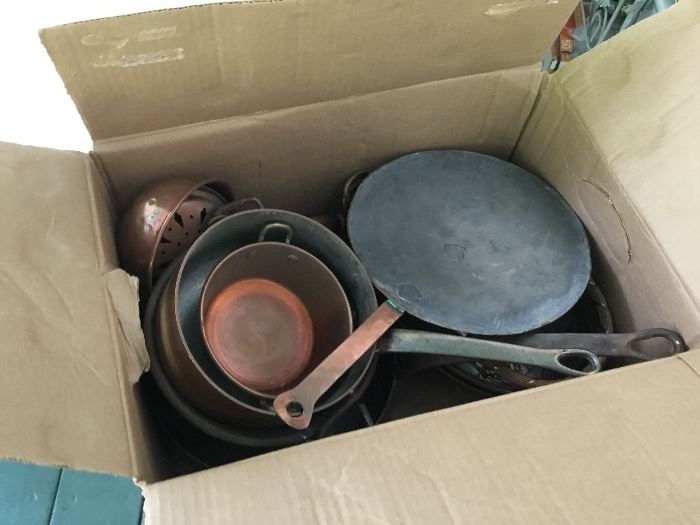 French Copper pots and pans