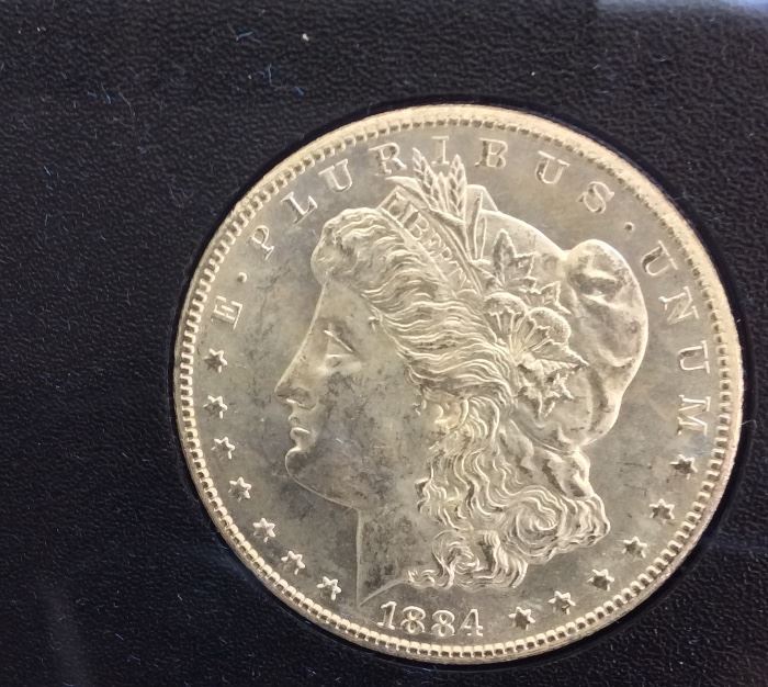 1884 CC Morgan Silver Dollar Uncirculated. 