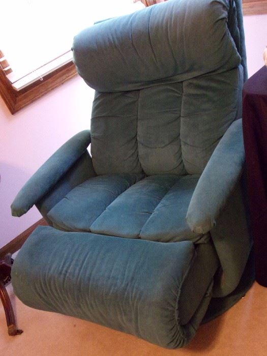 MCM/1980's Suede/Leather swivel recliner! The bomb!