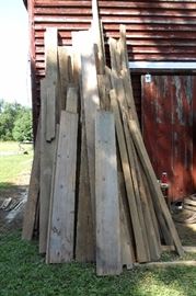 Antique Barn Boards!!! Some of very thick & would make a Great Mantel! This Sale has Lots! of Architectural Salvage!