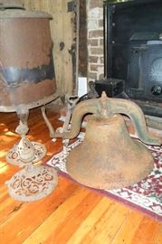 Antique School/Church Bell.Antique Woodstove & Woodstove Parts