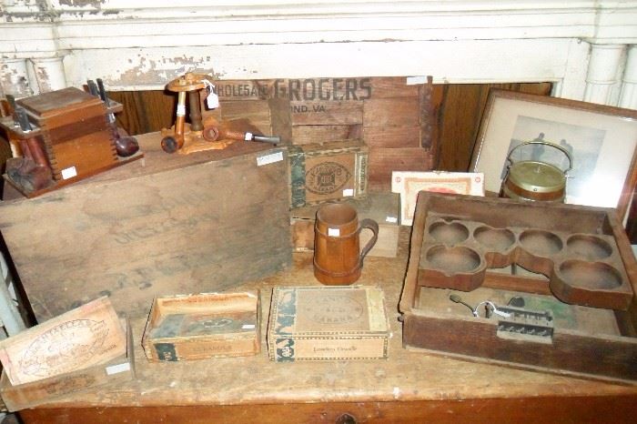 Assorted Antique Cigar Items,etc...