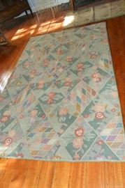 Room Size Antique Hooked Rug!