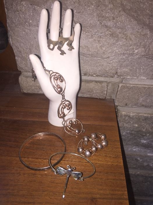 Sterling Earrings and Bracelets