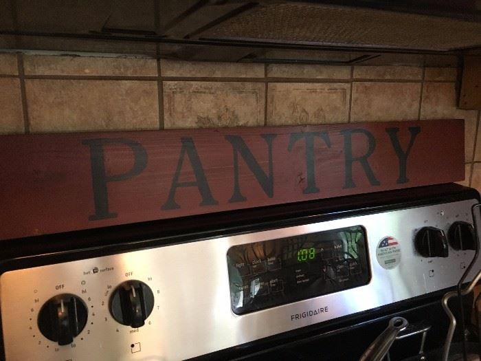 Pantry sign