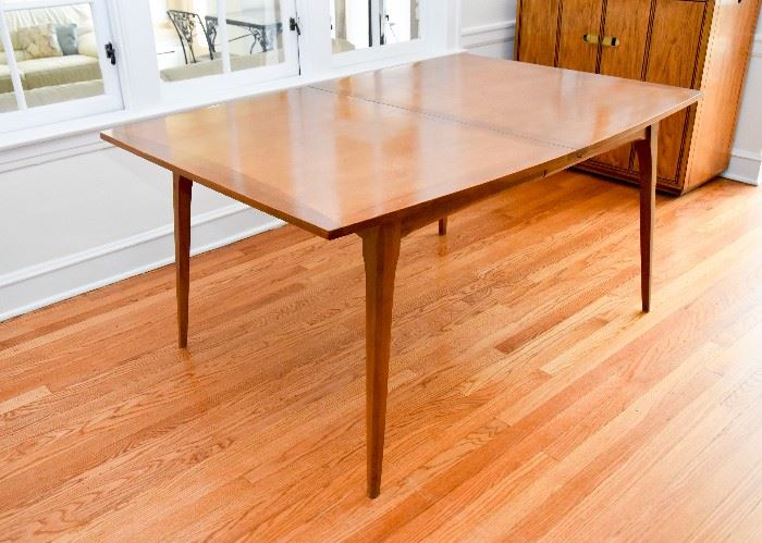 BUY IT NOW!  Lot # 104, Mid Century Modern Dining Table, $450, (Approx. 60" L x 40" W x 29" H)