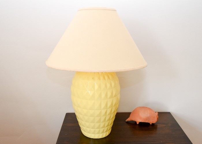 Ceramic Yellow Geometric Table Lamp