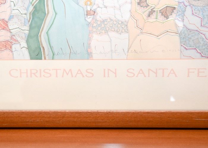 Framed "Christmas in Santa Fe" Poster