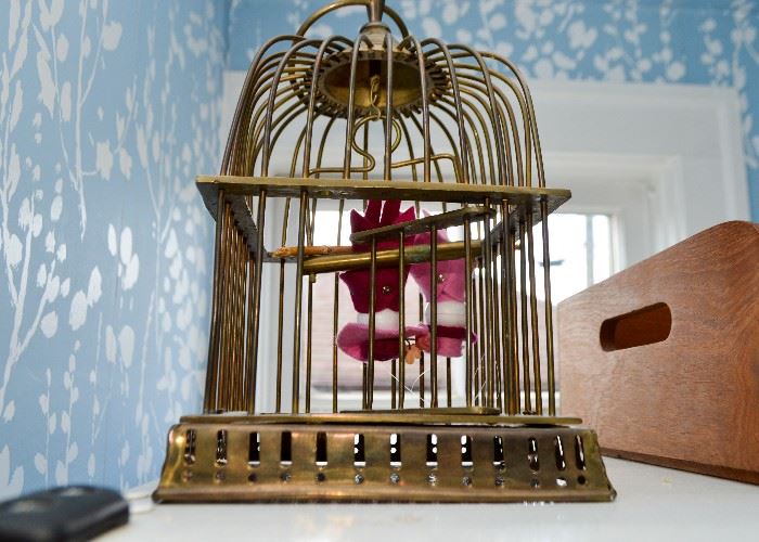 Miniature Brass Birdcage 
