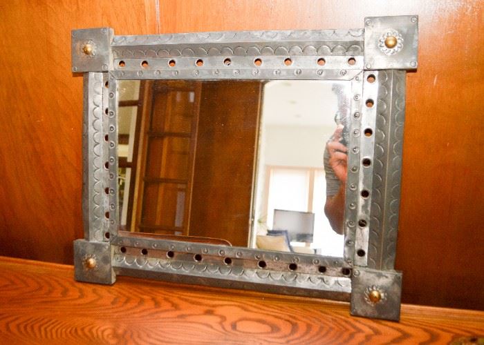 Tin Framed Mirror