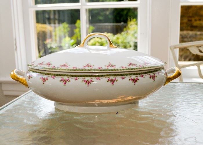 French Porcelain Covered Serving Dish