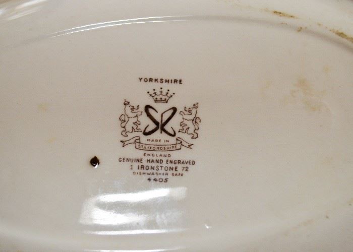 Yorkshire Ironstone Plate / Platter (Brown Transferware)