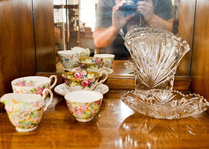 Teacups, Cut Glass & Crystal