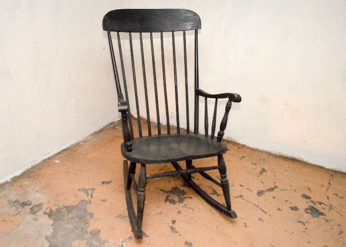 Black Painted Rocking Chair