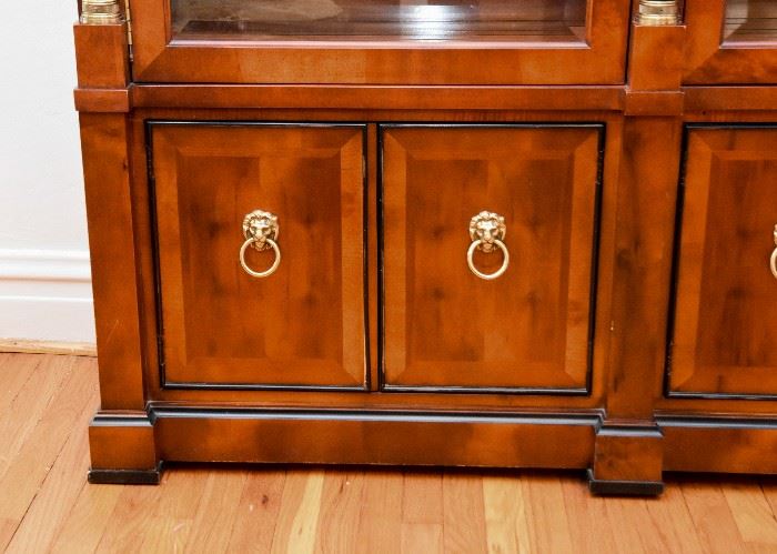 BUY IT NOW!  Lot #105, Century Furniture Lighted Capuan China Cabinet w Glass Shelves, $800