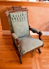 Antique Victorian Glider Rocking Chair