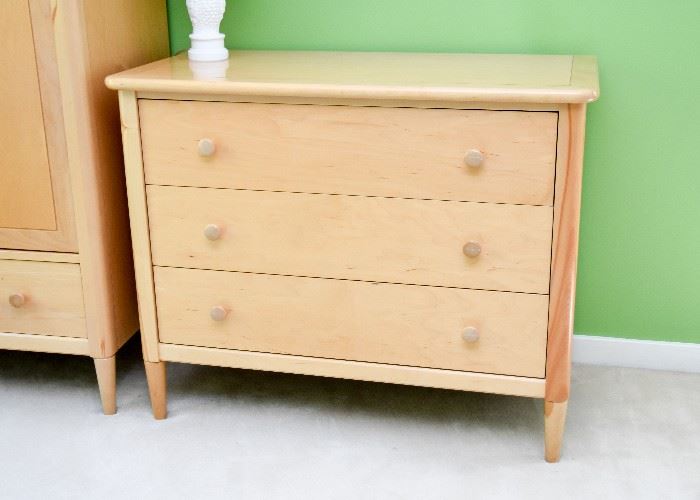 BUY IT NOW!  Lot #108, Light Wood Tone 3-Drawer Chest, $200