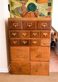 Vintage Oak File Cabinet / Drawers