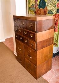 Vintage Oak File Cabinet / Drawers