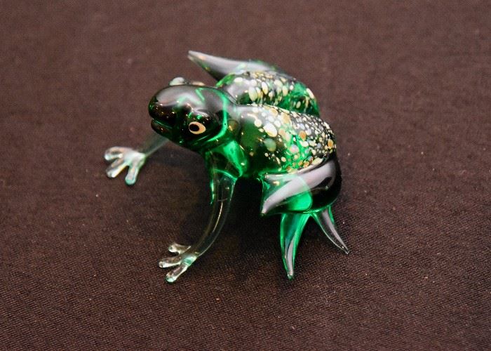 Murano Glass Frog Figurine 